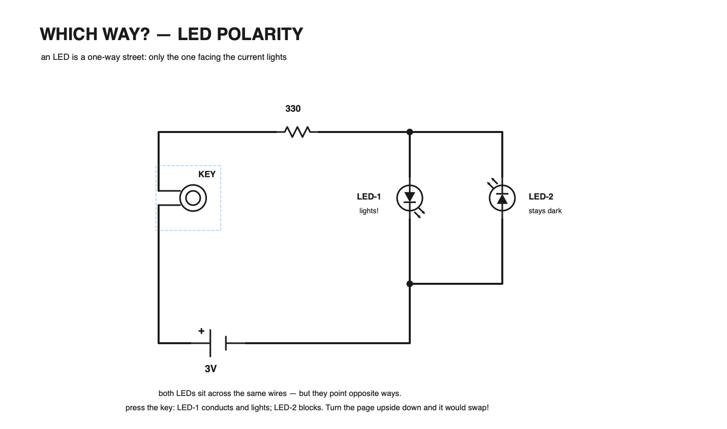 LED polarity circuit